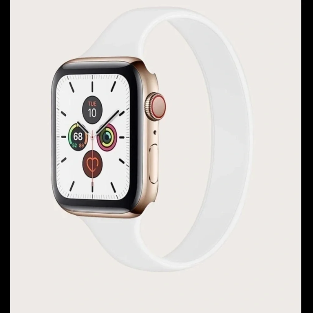 NEW simple white Apple Watch silicone band